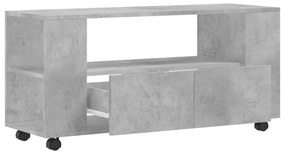 betonszürke szerelt fa TV-szekrény 102x34,5x43 cm
