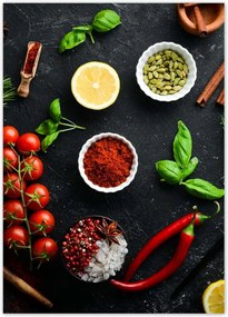 Poszterek 50x70 Különböző fűszerek szett