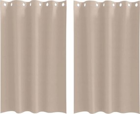 vidaXL Fekete Függöny Gyűrűkkel 2 pcs Tópszínű 175 x 140 cm Poliészter