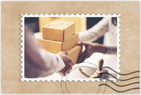 Poszterek 90x60 A futár kézbesíti a csomagot