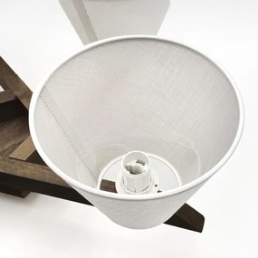 Brilagi - LED mennyezeti lámpa ANTHONY 5xE14/40W/230V diófa/fehér