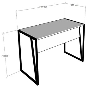 Íróasztal Pekaku (dió + fekete) . 1094935