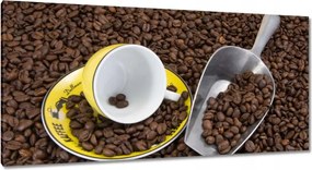 Vászonkép 115x55 Természetes kávé szemes