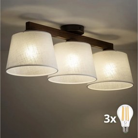 BRILAGI - LED felületre szerelhető csillár LATTE 3xE27/15W/230V fenyő/fehér
