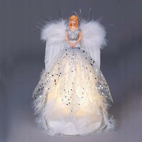 Aca Lighting karácsonyfadísz, angyalka Led világítással, 30 cm, X