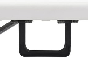 2 db fehér összecsukható HDPE kerti pad 180 cm