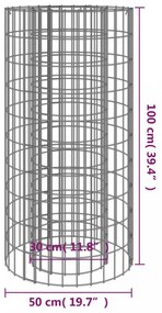 Horganyzott vas gabion tűzrakó Ø 50 cm