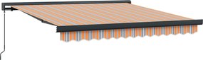 vidaXL Behúzható napellenző Sokszínű 300 x 250 cm Szövet és Fém