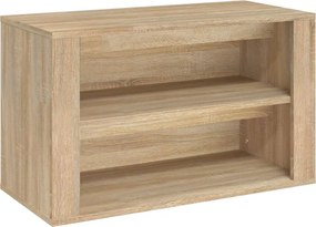 vidaXL sonoma tölgy színű szerelt fa cipőtartó 75x35x45 cm