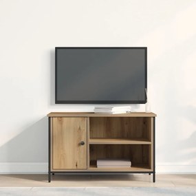 TV szekrény Mesteri tölgy 80x40x50 cm Mérnöki fa és acél
