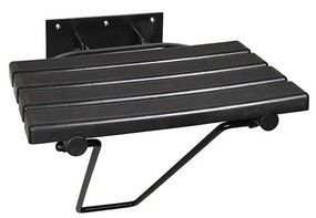 Fekete zuhanyülőke 44x46 cm