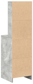 Magasfiú fiókkal Beton szürke 40 x 40,5 x 135 cm Faanyag