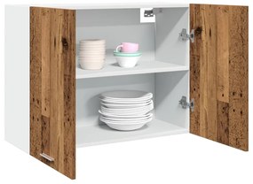 antik fa színű szerelt fa függőszekrény 80 x 31 x 60 cm