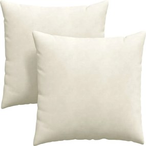 vidaXL Kanapé párnák 2 pcs Krém 80 x 80 cm Bársonyos szövet