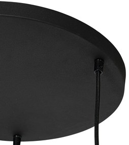 Modern lógólámpa fekete 3-lámpás - Cloth