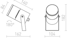 RED - Design Rendl - R11754 - LED Kültéri lámpa ROSS LED/9W/230V IP65