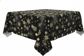 KarĂĄcsonyi Abrosz velĂșr 140x180 cm velvet velĂșr fekete hĂłpehely csillag