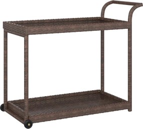 vidaXL barna polyrattan bárkocsi 100 x 45 x 83 cm
