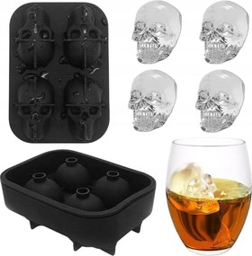 Szilikon 3D koponya jégforma italokhoz, italokhoz és koktélokhoz