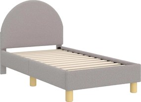 vidaXL Gyerekágy keret fejtámlával Világosszürke 70 x 140 cm