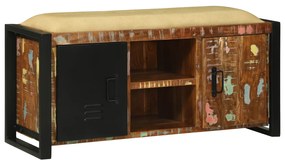 pad szekrény multicolor 100x35x50 cm tömör újrahasznosított fa