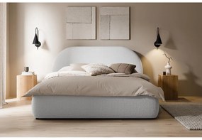 Franciaágy 140 cm Olivo P (ágyráccsal) (tárolóhellyel) (világosszürke + fekete). Akció -15%. 1100425