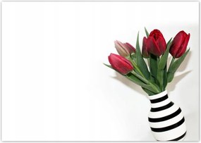 Poszterek A0 Szint Csíkos váza Tulipánok