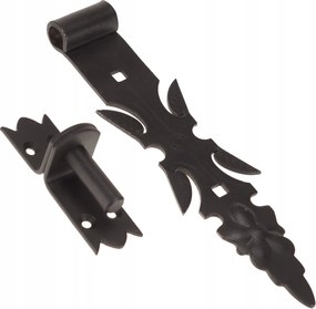 Kovácsoltvas Díszpánt Ajtóhoz 300MM Akasztó Kampó Porfestés