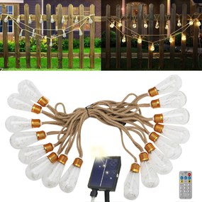 Napelemes Kerti Füzér Napelemes Lámpák Golyós Izzók 16LED Izzók