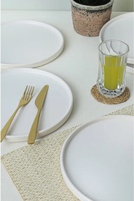 Fehér kerámia tányér készlet 6 db-os ø 27 cm – Hermia