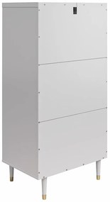 Világosszürke magas komód 70x141 cm Elizabeth – CosmoLiving by Cosmopolitan