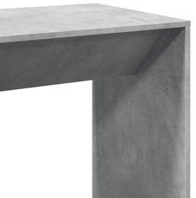 betonszürke szerelt fa bárasztal 102 x 50 x 103,5 cm