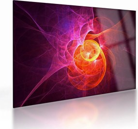 Modern absztrakt kép (üvegen) (70x50 cm)