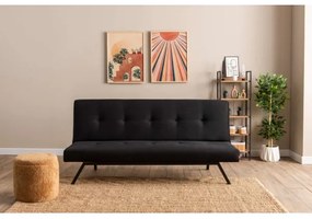 Fekete BAKU kétszemélyes kihúzható kanapé