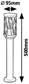 Rabalux 8889 - Kültéri lámpa BUDAPEST 1xE27/40W/230V IP44