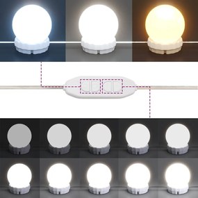 füstös tölgy színű fésülködőasztal LED-del 80 x 41 x 134,5 cm