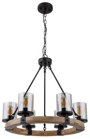 Globo 15555-6H - Csillár láncon LILA 6xE27/60W/230V