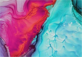 Fotótapéta Flizelin Dekoratív az irodába Színes hullám 312x219 Ragasztó