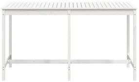 fehér tömör fenyőfa kerti asztal 203,5x90x110 cm