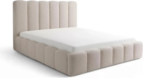 Aura kárpitozott ágy 160x200 ágyneműtartóval - bézs bouclé Quelle 03