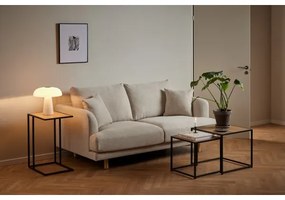 SARON 2 db-os dohányzóasztal szett, tölgy/fekete