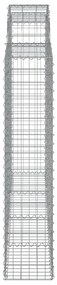 10 db íves horganyzott vas gabion kosár 200x30x140/160 cm