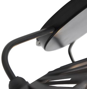 Rusztikus mennyezeti lámpa fekete 3 lámpás - Leia