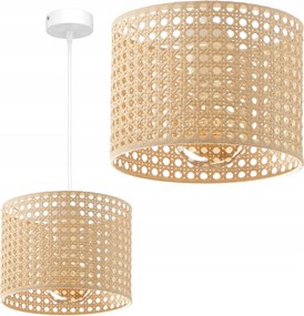 Mennyezeti Lámpa Függő Led Rattan Léc Rattan Natúr E27 Lengyel