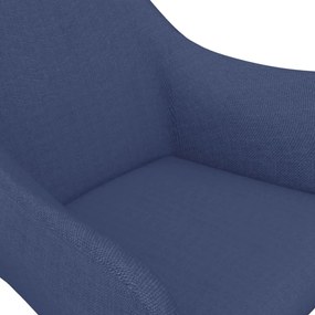 2 db kék szövet forgó étkezőszék