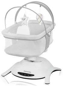 Lionelo - 2 az 1-ben baba ringató zenével BELLA Grey Concrete + távirányító