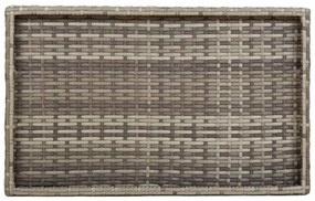 szürke összecsukható polyrattan tálcaasztal 65 x 40 x 75 cm