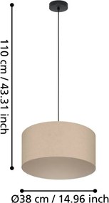 EGLO 900859 FENIGLIA Ernyős Függesztett LámpaE27 IP20
