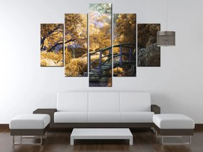 Gario Vászonkép Japán aranykert - 5 részes Méret: 150 x 70 cm
