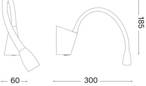 Ideal Lux - LED Rugalmas kislámpa GOOSE LED/3W/230V CRI 90 fehér